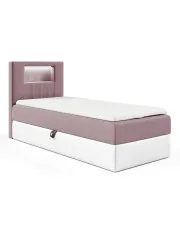 Różowe łóżko pojedyncze z oświetleniem LED 3 rozmiary - Fenarro w sklepie Edinos.pl