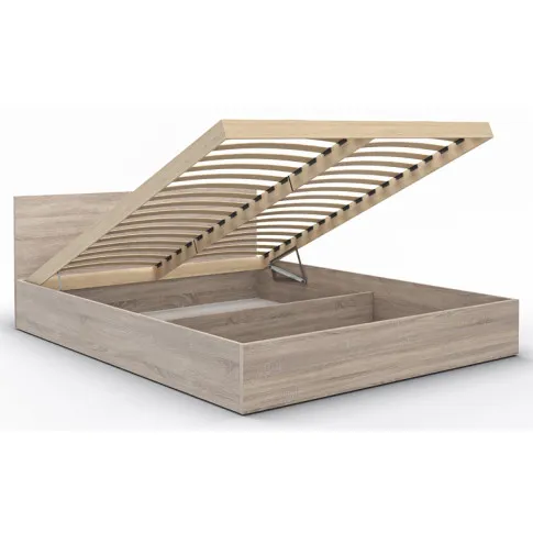 Szczegółowe zdjęcie nr 4 produktu Łóżko z materacem i schowkiem dąb sonoma 120x200 - Wagy 3X