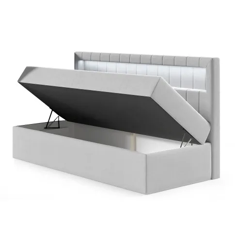 Rozkładane szare łóżko Lorvani