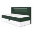 Ciemnozielone jednoosobowe łóżko kontynentalne LED 3 rozmiary - Lorvani