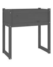 Szara duża skrzynka ogrodowa na kwiaty - Asto w sklepie Edinos.pl