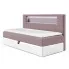 Różowe jednoosobowe łóżko kontynentalne 3 rozmiary - Lorvani