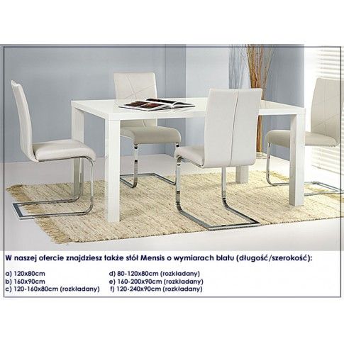Zdjęcie rozkładany stół Mensis 6X biały połysk - sklep Edinos.pl