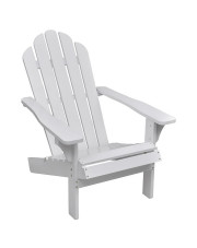 Białe drewniane krzesło ogrodowe - Calan w sklepie Edinos.pl