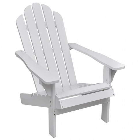 Białe drewniane krzesło ogrodowe Calan
