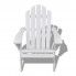 Przód białego drewnianego krzesła ogrodowego Calan