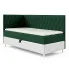 Ciemnozielone łóżko z pojemnikiem na pościel 3 rozmiary - Velmari