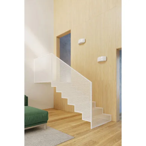 Szczegółowe zdjęcie nr 4 produktu Biały minimalistyczny kinkiet w połysku - S485-Urani