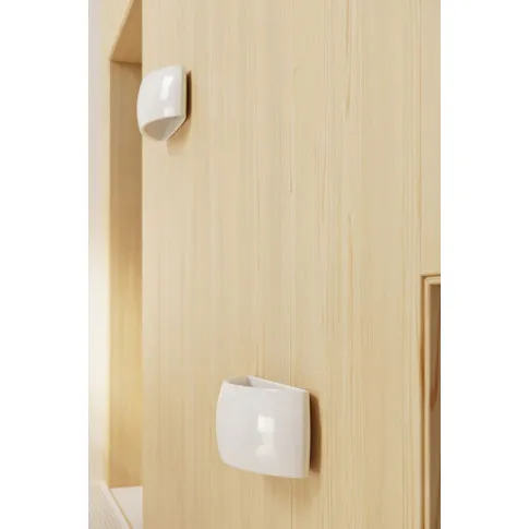 Szczegółowe zdjęcie nr 5 produktu Biały minimalistyczny kinkiet w połysku - S485-Urani