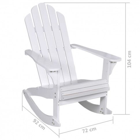 wymiary białego bujanego krzesła ogrodowego daron