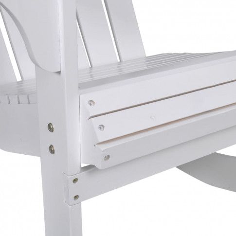 siedzisko białego bujanego krzesła ogrodowego daron
