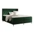 Ciemnozielone łóżko welurowe 5 rozmiarów - Vellano