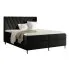 Czarne łóżko kontynentalne 5 rozmiarów - Vellano