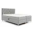 Szare welurowe łóżko z pojemnikami 5 rozmiarów - Vellano