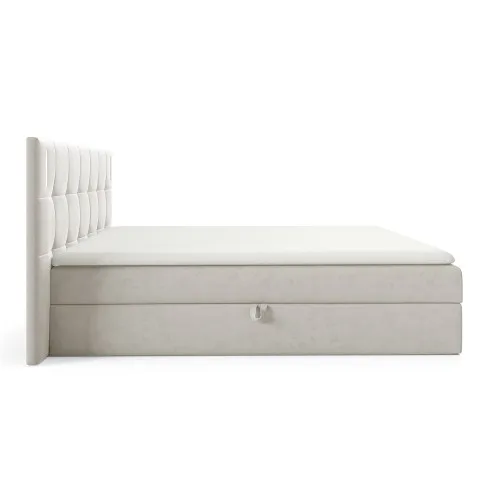 Jasnoszare łóżko pikowane Esarri