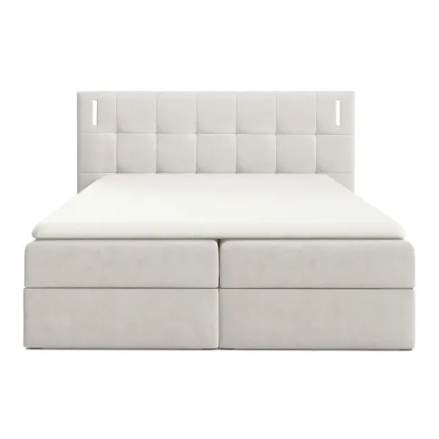 Jasnoszare lozko z pojemnikiem Esarri