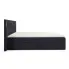 Czarne łóżko z pojemnikami Esarri