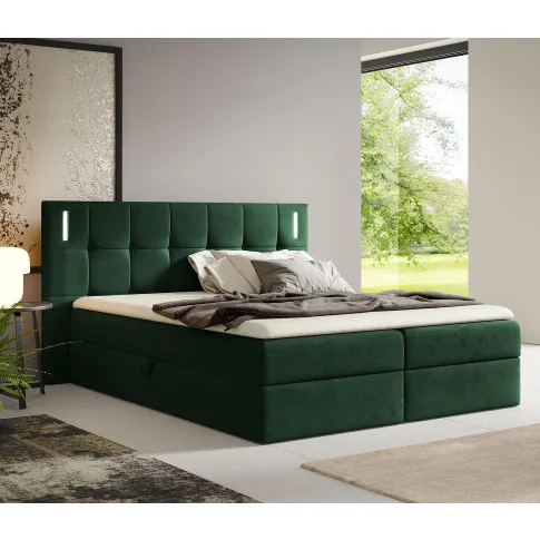 Wizualizacja wnętrza z zielonym łóżkiem Esarri