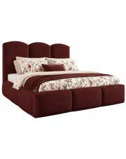 Bordowe łóżko chmurka z pojemnikiem 5 rozmiarów - Rosmeri w sklepie Edinos.pl