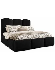 Czarne nowoczesne łóżko chmurka boucle 5 rozmiarów - Rosmeri w sklepie Edinos.pl