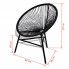 Szczegółowe zdjęcie nr 5 produktu Ażurowe krzesło ogrodowe Corrigan - czarne