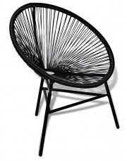 Ażurowe krzesło ogrodowe Corrigan - czarne w sklepie Edinos.pl