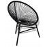 Zdjęcie produktu Ażurowe krzesło ogrodowe Corrigan - czarne.
