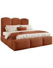 Pomarańczowe tapicerowane łóżko chmurka 5 rozmiarów - Rosmeri w sklepie Edinos.pl