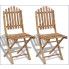 Zdjęcie składane bambusowe krzesła tarasowe, ogrodowe Javal - sklep Edinos.pl