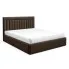 Brązowe pikowane łóżko tapicerowane 3 rozmiary - Merassi