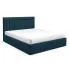Granatowe łóżko tapicerowane 3 rozmiary - Merassi