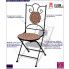 Fotografia Zestaw ceramicznych krzeseł ogrodowych Leah - brązowy z kategorii Krzesła ogrodowe