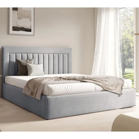 Wizualizacja z szarym łóżkiem pikowanym Merassi