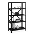 Fotografia Czarny metalowy regał na książki - Alwaro 3X z kategorii Regały