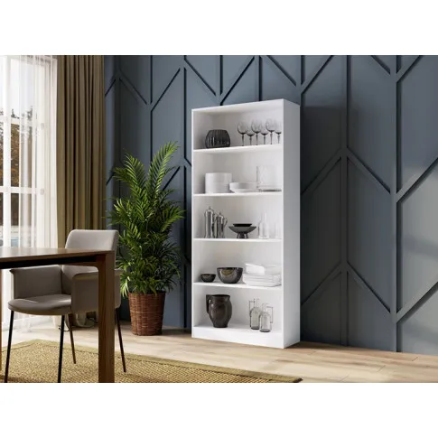 Szczegółowe zdjęcie nr 4 produktu Biały duży regał na książki - Fawios 4X