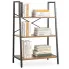 Zdjęcie produktu Metalowy niski regał na książki czarny + orzech - Hogi.