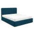 Granatowe łóżko tapicerowane 3 rozmiary - Revani