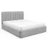 Jasnoszare łóżko z zagłówkiem 3 rozmiary - Revani