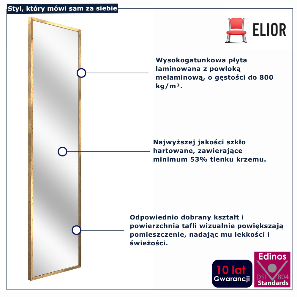 Lustro stylowe do przedpokoju 