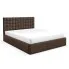 Brązowe łóżko pikowane Merenzo