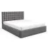 Ciemnoszare łóżko tapicerowane 3 rozmiary - Merenzo