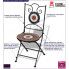 Fotografia Zestaw ceramicznych krzeseł ogrodowych Leah - brązowo-biały z kategorii Krzesła i fotele balkonowe