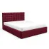 Czerwone łóżko z pikowanym zagłówkiem 3 rozmiary - Merenzo