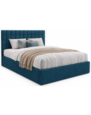 Granatowe nowoczesne łóżko 3 rozmiary - Merenzo w sklepie Edinos.pl