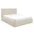Jasnobeżowe tapicerowane łóżko 3 rozmiary - Merenzo