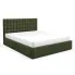 Nowoczesne zielone łóżko tapicerowane 3 rozmiary - Merenzo