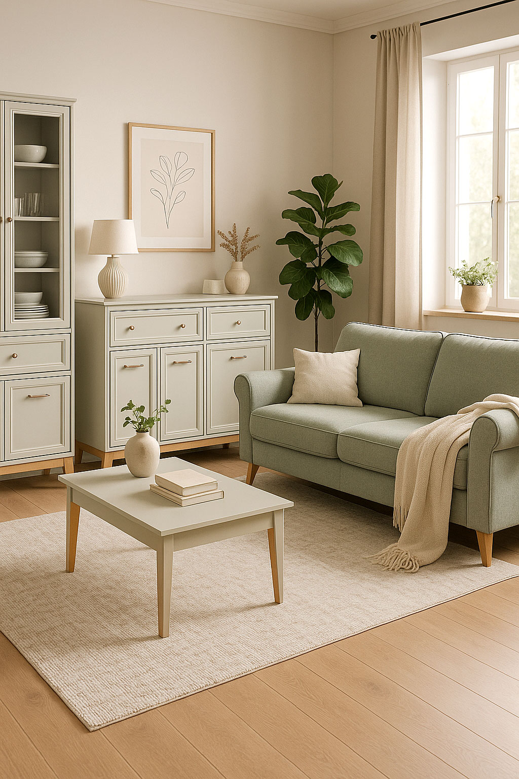 Stylowe wnetrze z wykorzystaniem komody Lunvior 3X