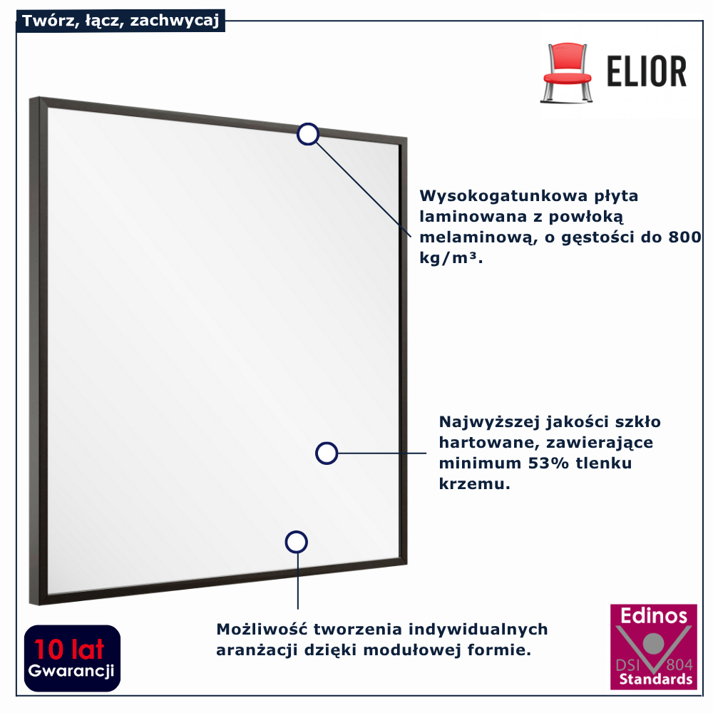 modulowe lustro do jadalni