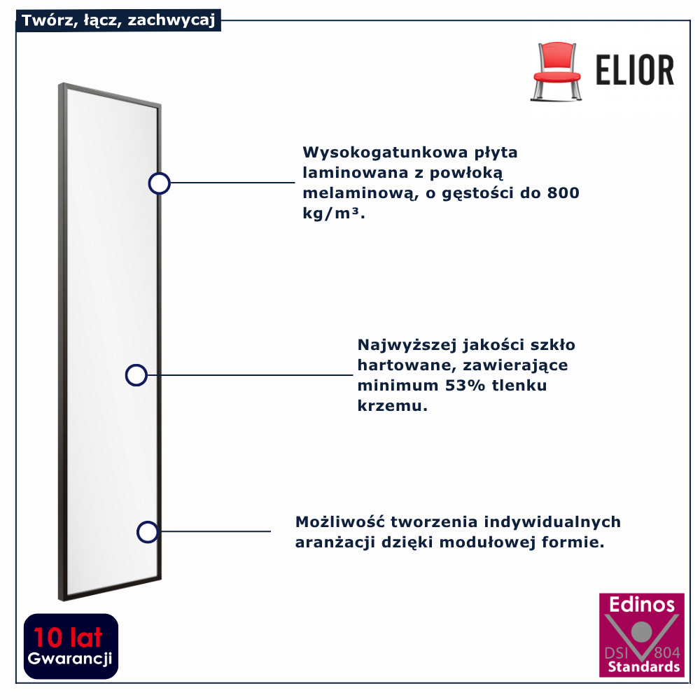 modulowe lustro do jadalni