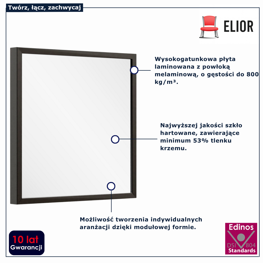 modulowe lustro do jadalni